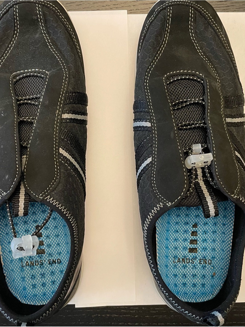 Lands' End Black Slip-On Water Shoes